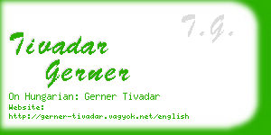 tivadar gerner business card